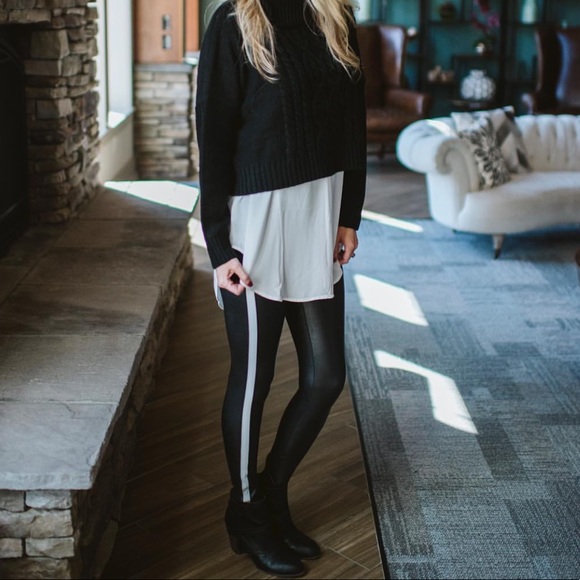 spanx stripe leggings